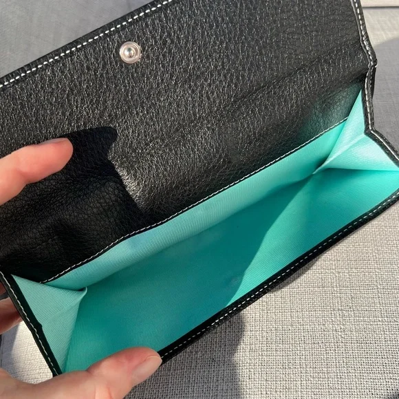 Tiffany & Co. Bi-fold long wallet leather black - Picture 7 of 7